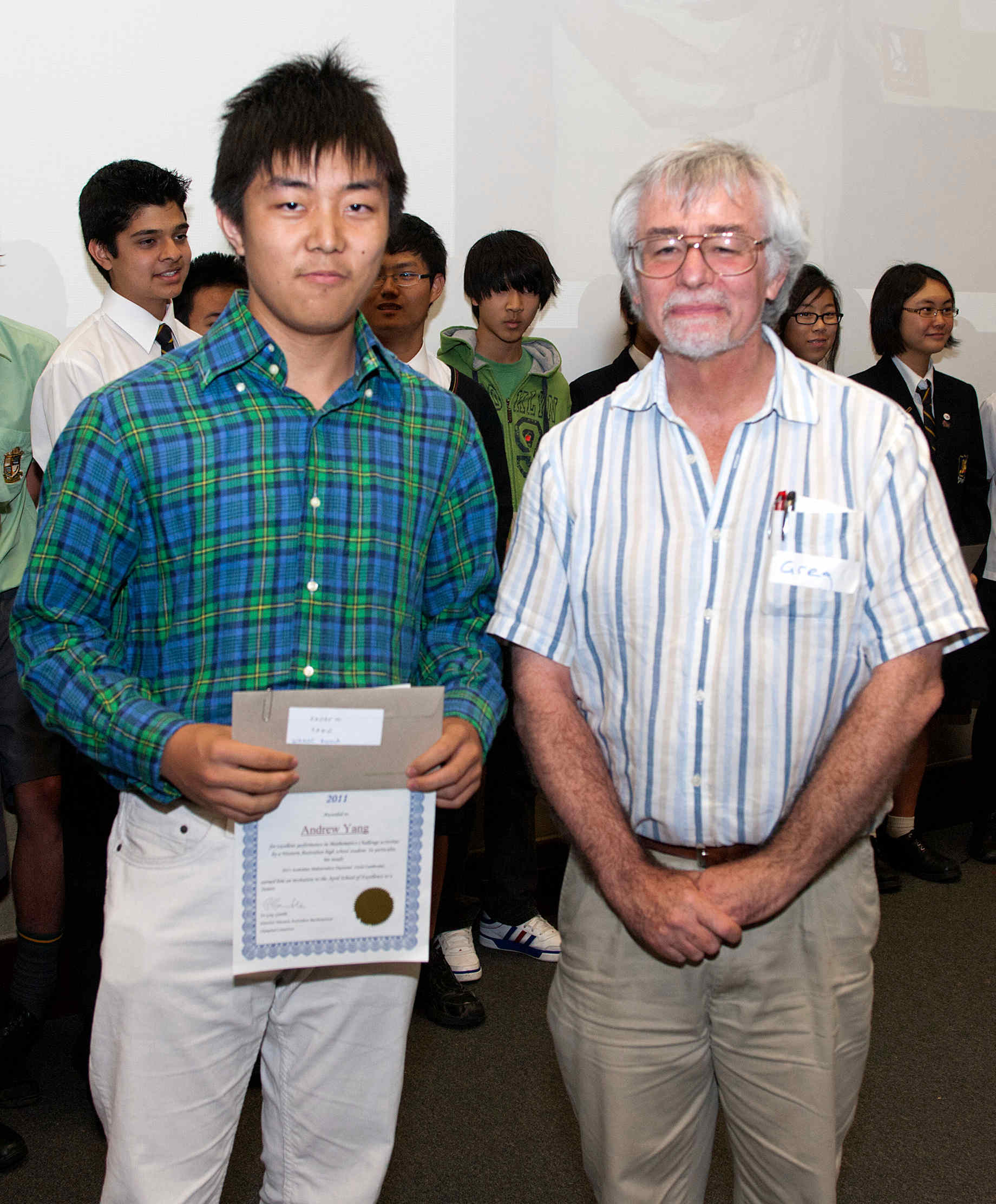 WAJO 2011 Awards : Special WAMOC Award: Andrew Yang (Year 11,
Rossmoyne SHS)